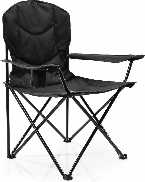 Zložljiv stol za turizem Meteor Hiker, črn