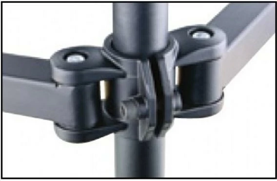 Namizno držalo za dva monitorja, Techly 301740, za zaslone 13–27 inč, črno