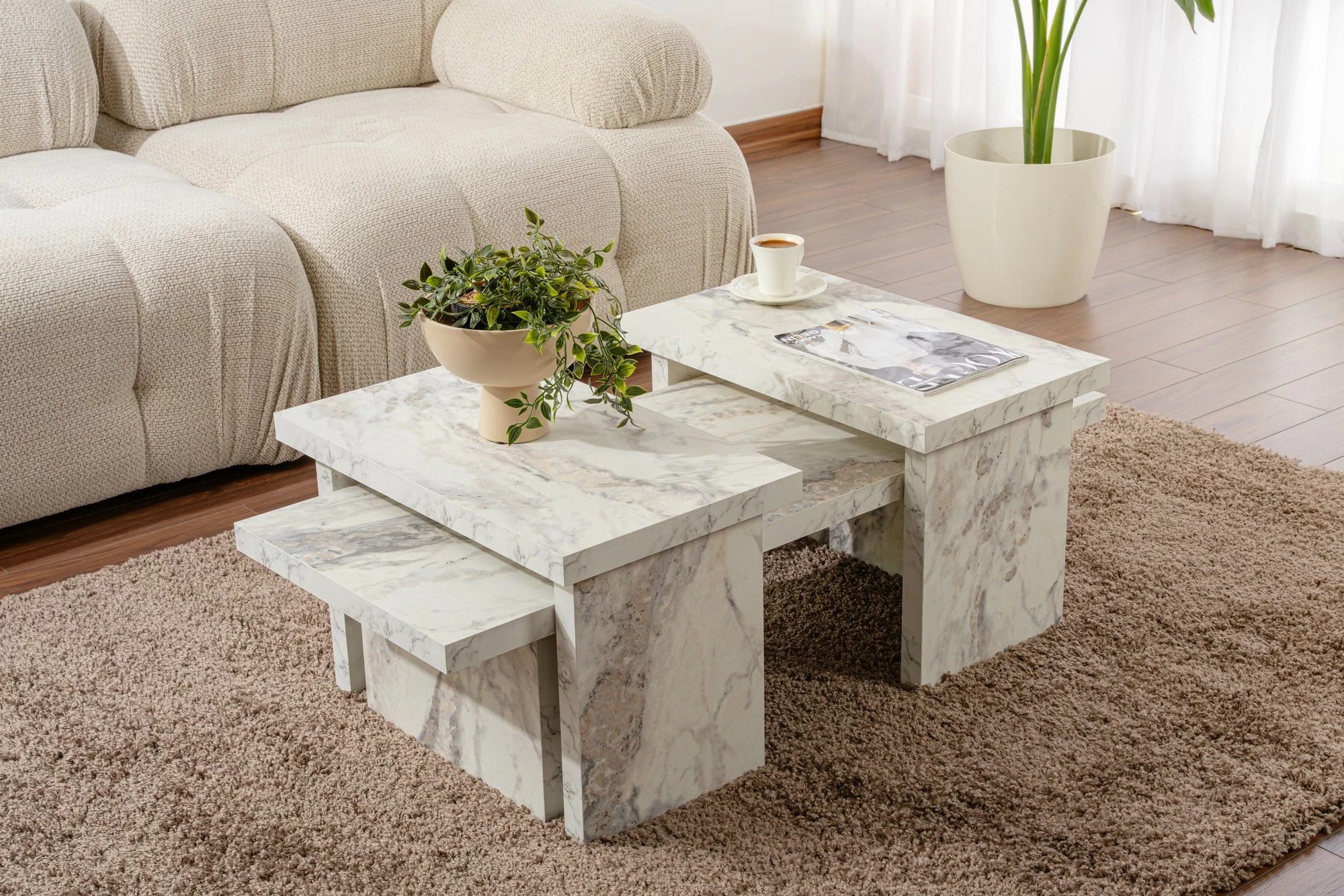 Set elegant miz kave Freesia Marble, Nordure