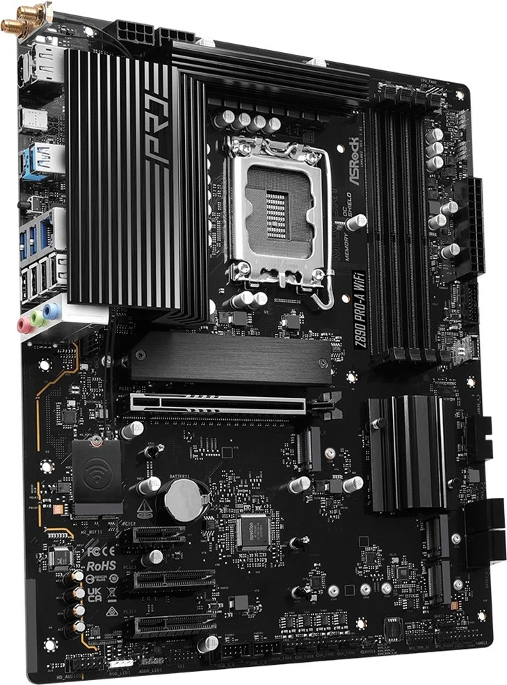 Matična plošča Asrock Z890 Pro-A WiFi, Socket 1851, ATX, Wi‑Fi 6E, Bluetooth 5.3, črna