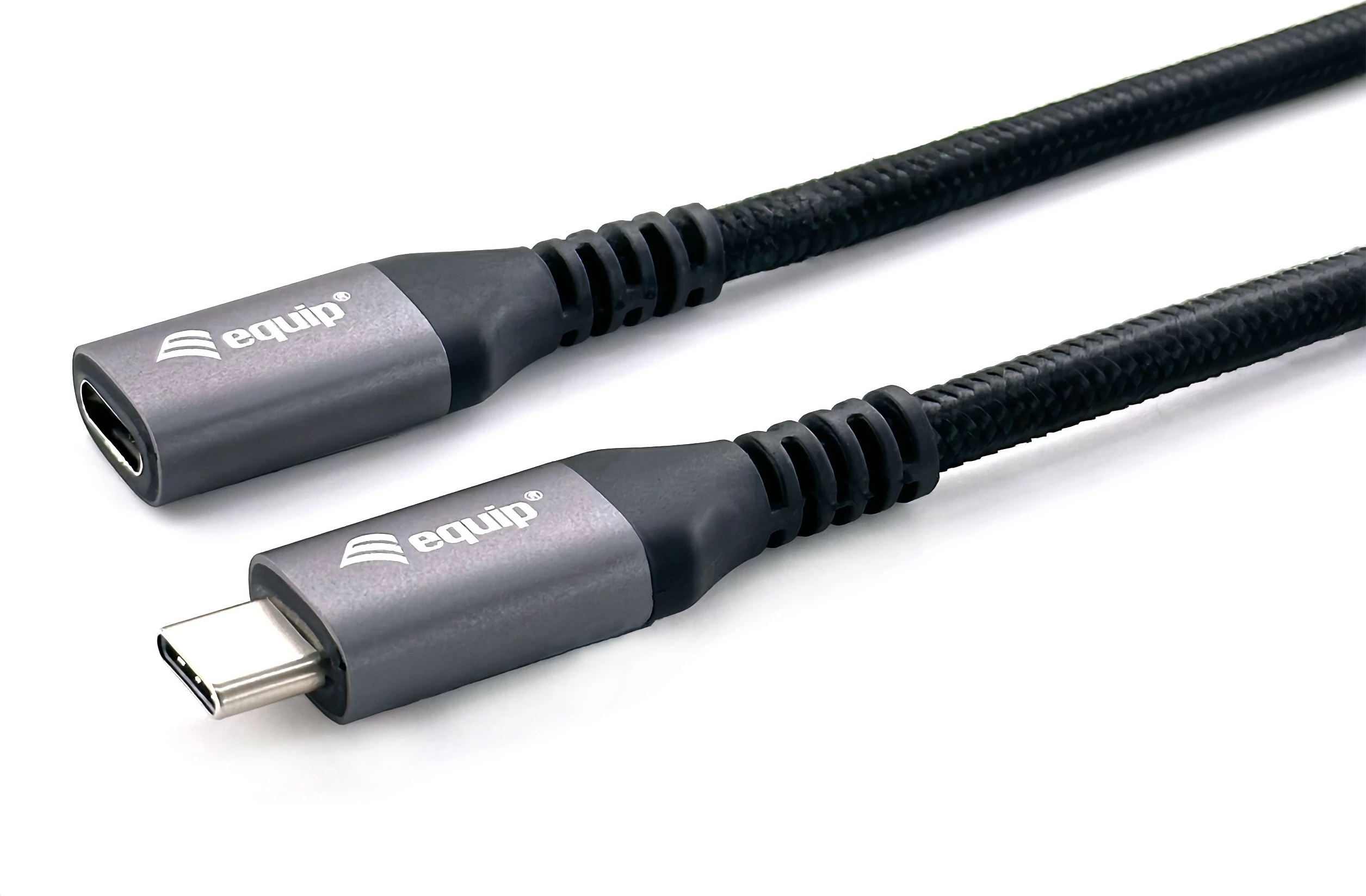 USB-C kabel 0,5 m, 10 Gbps, 4K/60Hz, 100W Equip 128370, črn