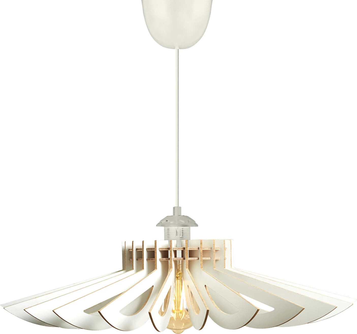 Lesena viseča stropna svetilka v beli barvi FH7348.02 Φ68x50Υ cm