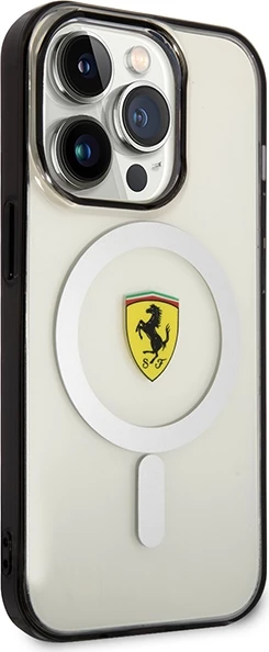 Prozoren ovitek Ferrari FEHMP14LURKT za iPhone 14 Pro 6,1", MagSafe
