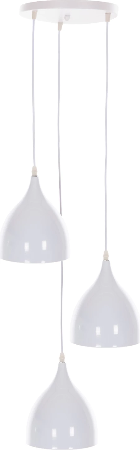 Stropna viseča svetilka FH4138 3-delna bela kovina Φ33x33-115Hcm