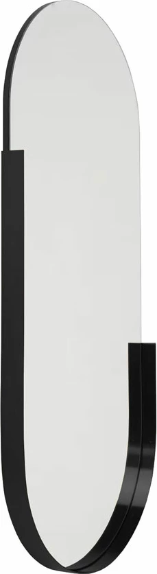 Ogledalo, aluminijast okvir, črn, 50 x 115 cm ART