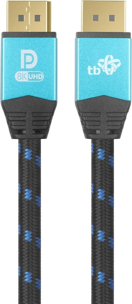 Kabel DisplayPort 2.1, 2 m, moder, za igralce