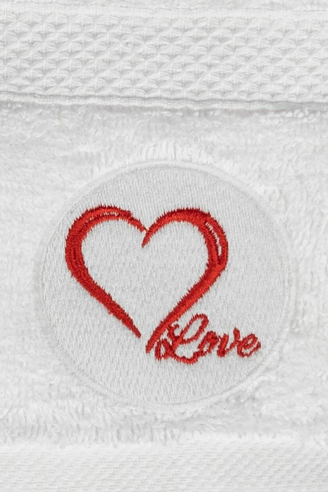 Set brisač za roke in kopalnico (2 kosa) Mijolnir Love, bela