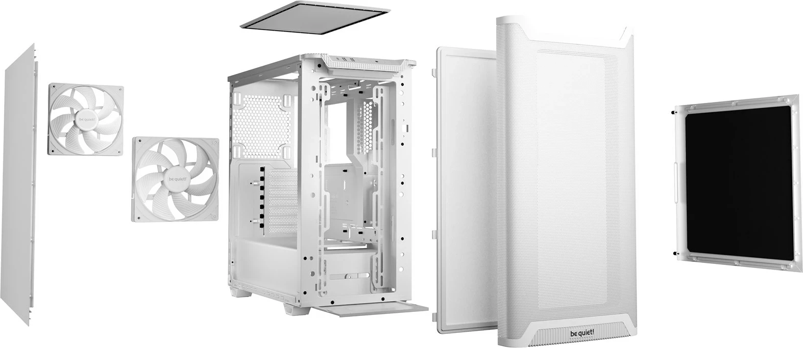 Ohišje PURE BASE 501 Airflow, BE QUIET!, Midi Tower, belo