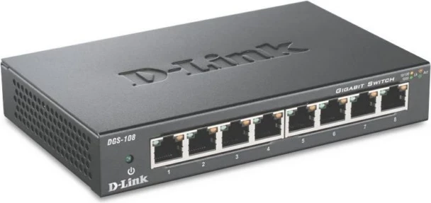 Nepregledni stikalo D-Link DGS-108/E, 8 LAN vrat