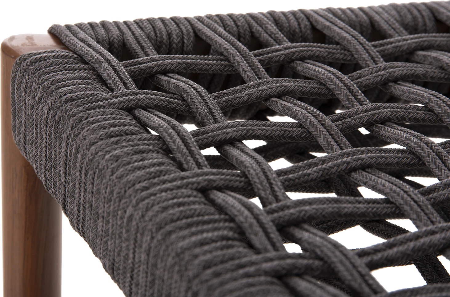 Barski stol srednje višine EULO FH6087.01 aluminij v oreh-sintetični ratan v sivi 60x60x99H cm