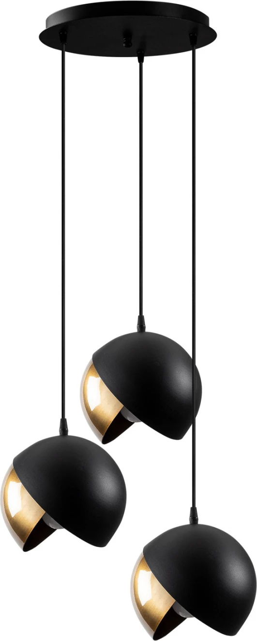 Viseča svetilka črna z zlatom FH7245 Φ40x114 cm