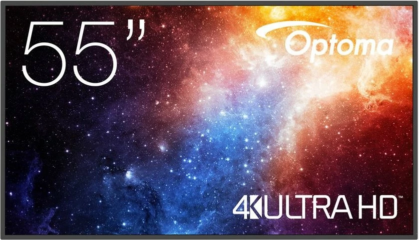 55-palčni velik LED zaslon, 4K Ultra HD, 450 cd/m², črn, Optoma N3551K
