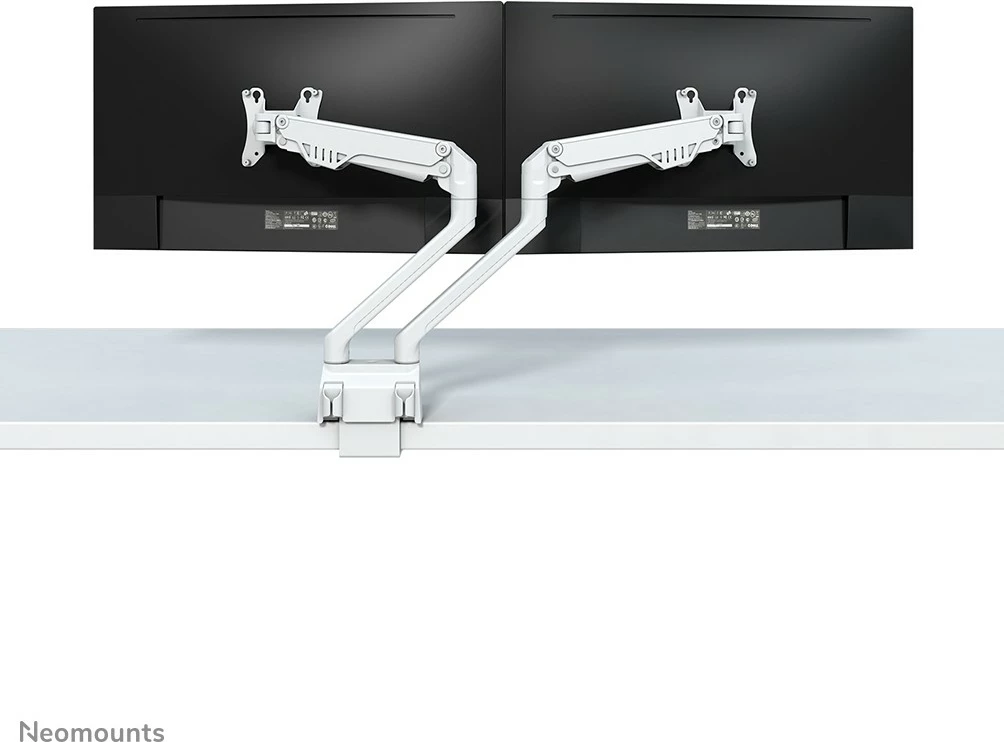 Nosilec za dva monitorja Neomounts FPMA-D750DWHITE2, mogoče nastavljanje z zrakom, bel