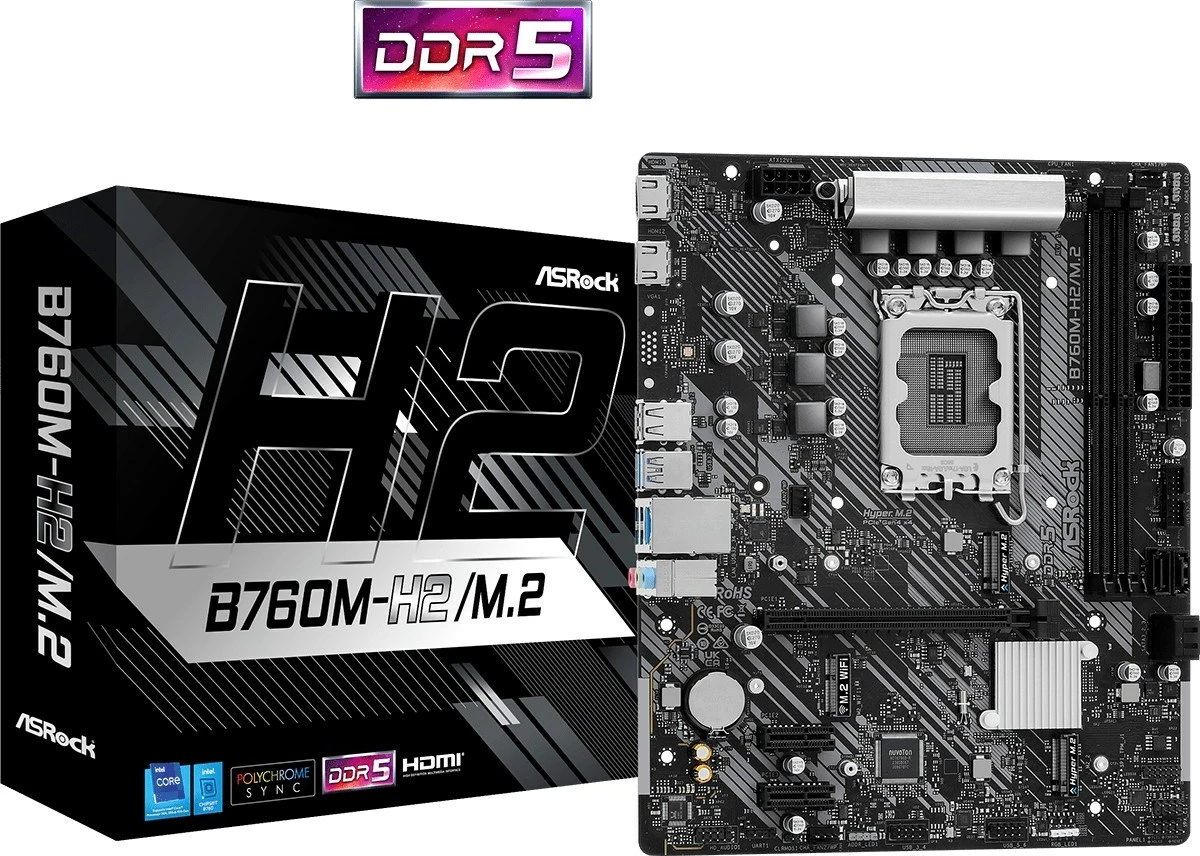Plošča ASRock B760M-H2/M.2, micro ATX