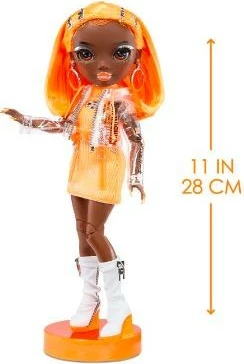 Punčka z dodatki Rainbow High Michelle St. Charles, oranžna