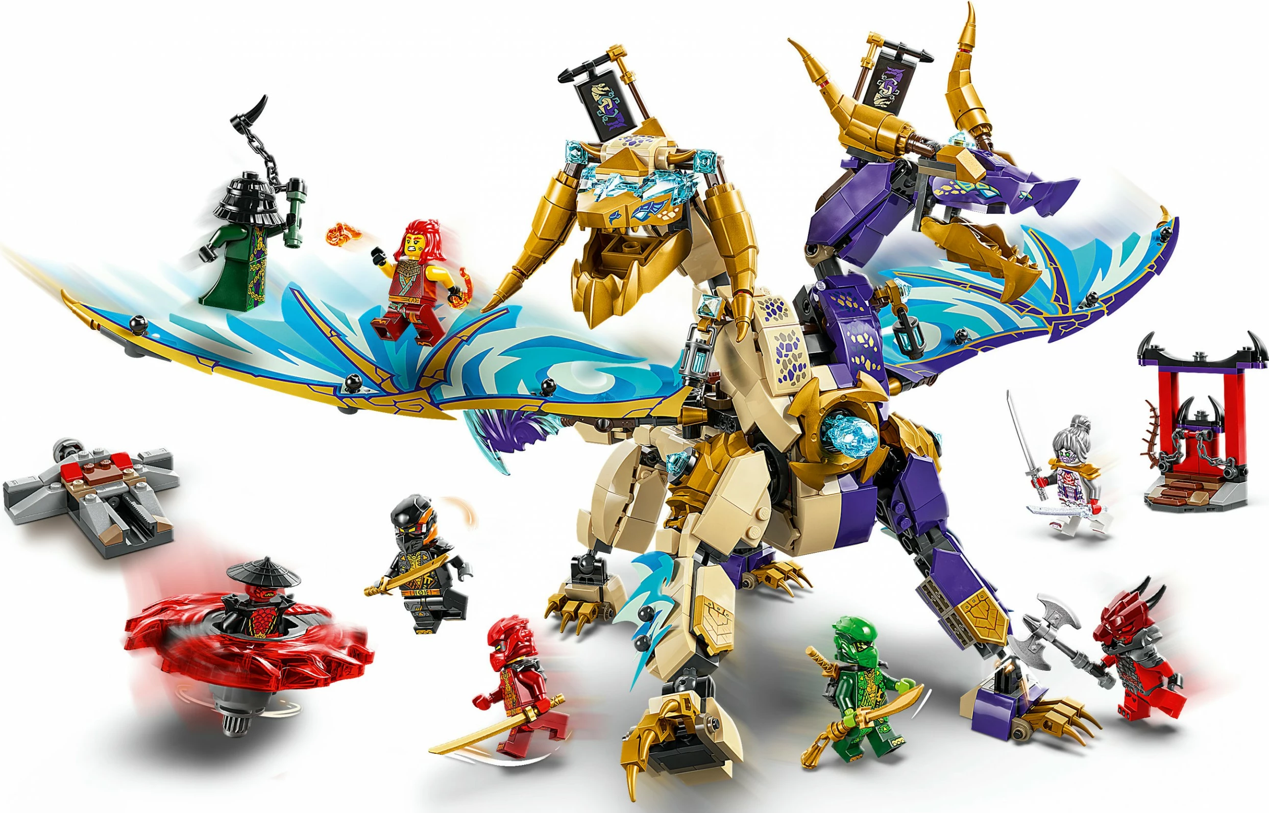 Set za sestavljanje Ninjago Lichtbogendrache LEGO 71836, 869 kosov, večbarven