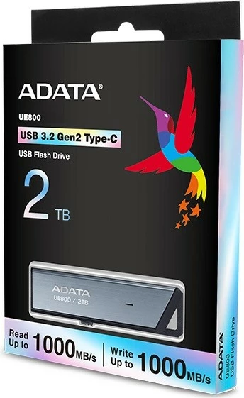 USB ključ 2 TB, USB Type-C, srebrn, Adata Dashdrive Elite UE800