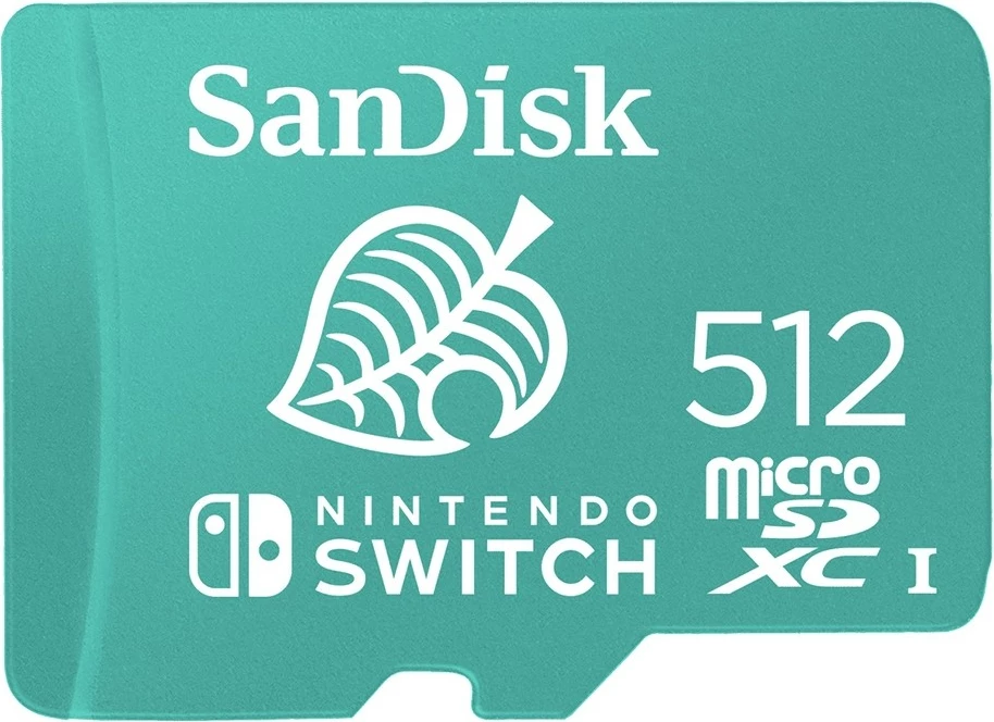 Kartica za pomnilnik 512GB MicroSDXC za Nintendo Switch, mint zelena, Sandisk, z adapterjem
