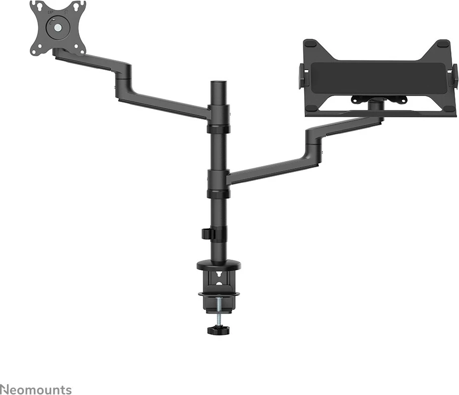 Nagibno ročno držalo za mizo za monitor in prenosnik, Neomounts DS20-425BL2, 27", črno