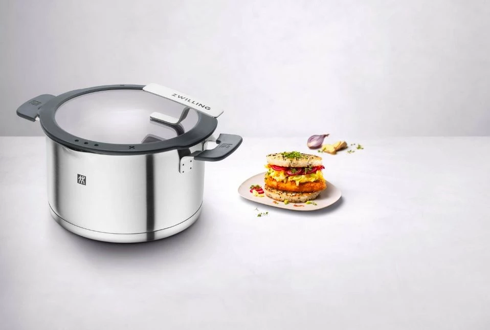 Set loncev, 5 kosov, nerjaveče jeklo, pokrovi s cedilom Zwilling Simplify