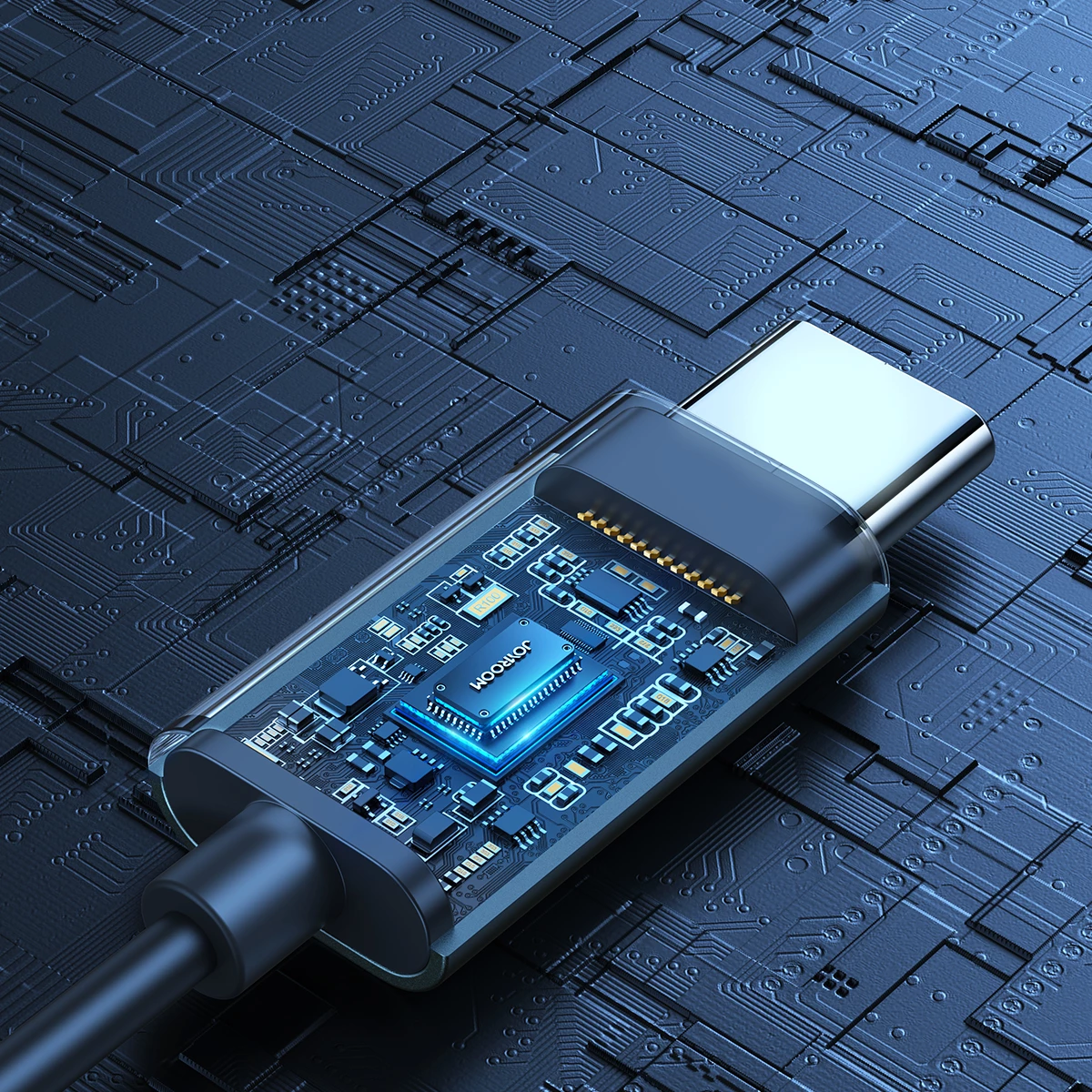 Slušalke v uho, USB‑C, z mikrofonem, 10 mm Hi‑Fi gonilniki, kabl 1,2 m, Joyroom JR-EC06, siva