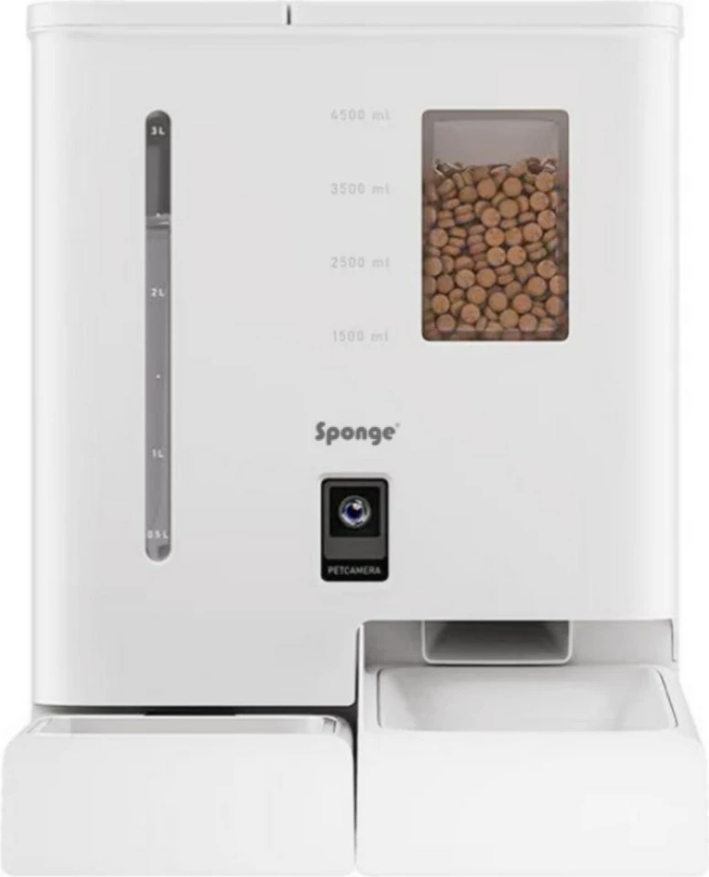 Inteligenten razdeljevalnik hrane za hišne ljubljenčke SPONGE Pet Feeder Smart Dual, 5L, črn