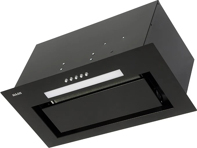 Napa za kuhinjo Maan, 570 m3/h, črna