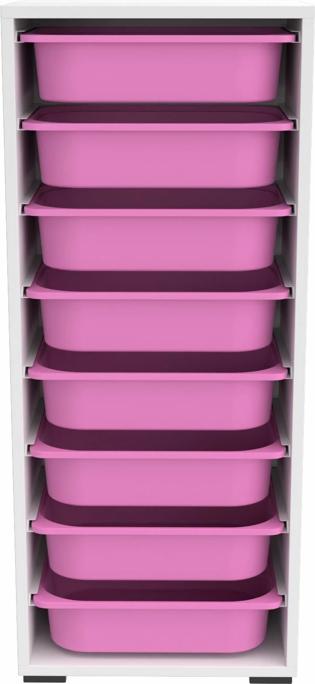 Večnamenska omara Cara 8N, Hanah Home, bela/roza