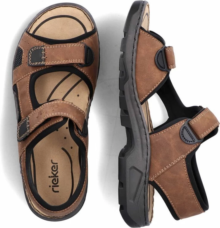 Sandali za moške, rjavi — Rieker