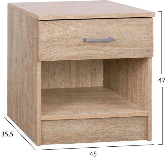 Nočna omarica z 1 predalom Sonama 45x35x47cm FH2345.01