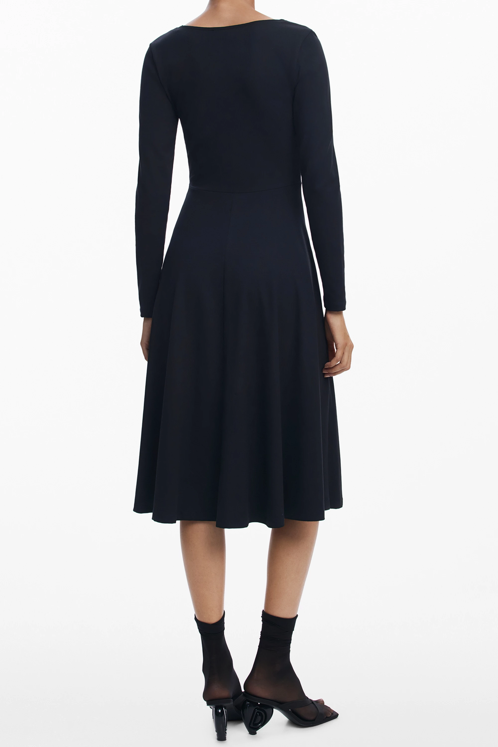 Dolga obleka LIRIO DESIGUAL za ženske, črna