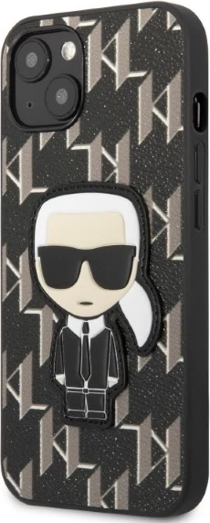 Zaščitni ovitek Monogram Ikonik Patch Karl Lagerfeld KLHCP13SPMNIKBK za iPhone 13 mini, trd