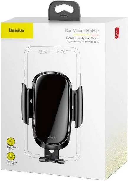 Držalo za telefon za zračno rešetko avtomobila Baseus Future Gravity Car Mount SUYL-WL01, črno