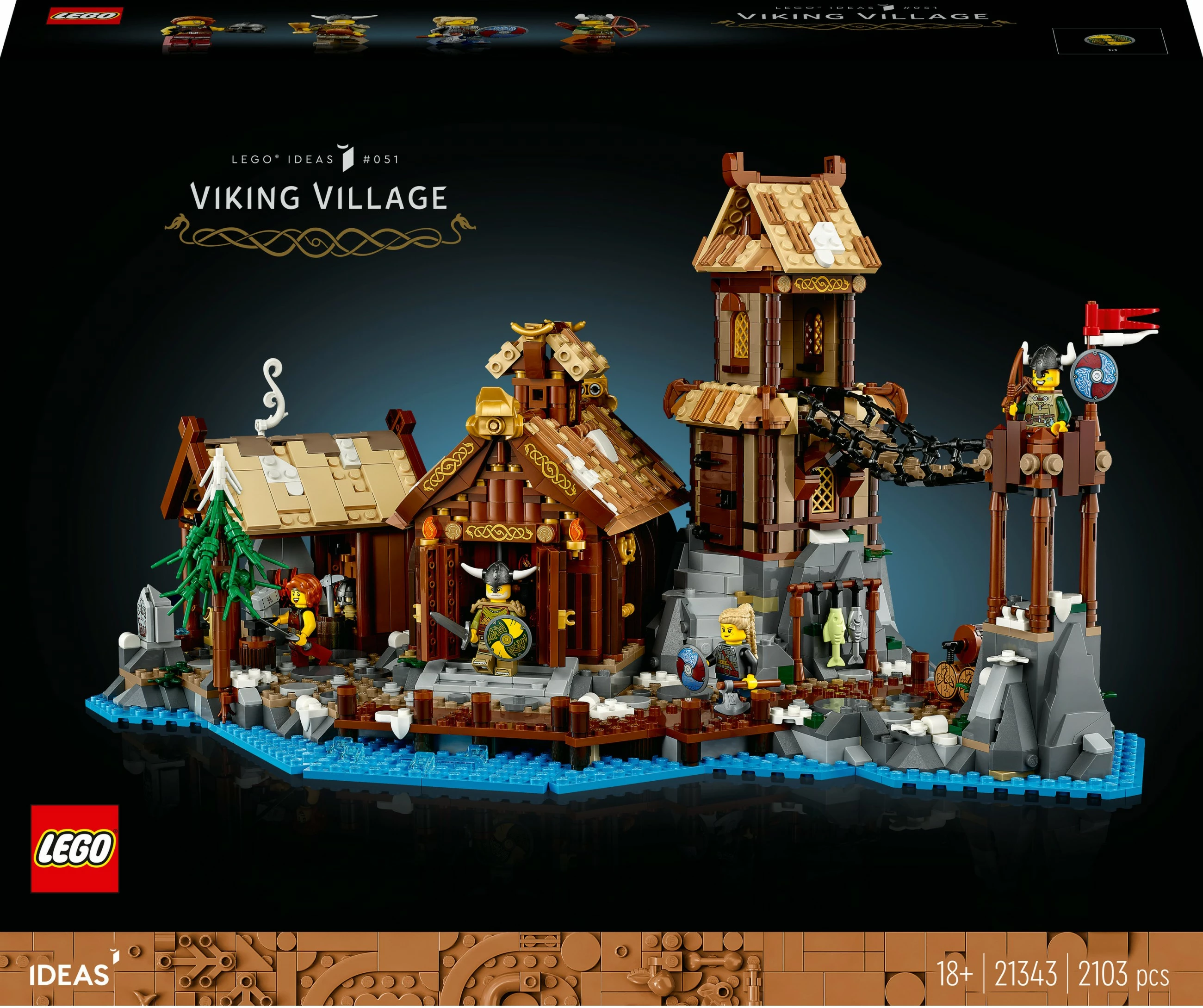 Gradbeni komplet LEGO Viking Village, 2103 kosov, večbarven