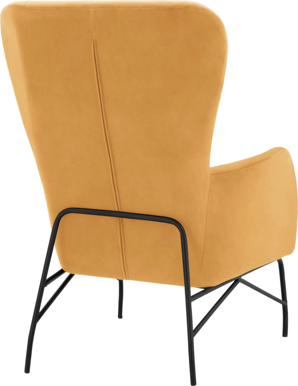 DANIA naslanjač, žamet zlata, kovinska črna noga FH8721.09 67x80x102 cm