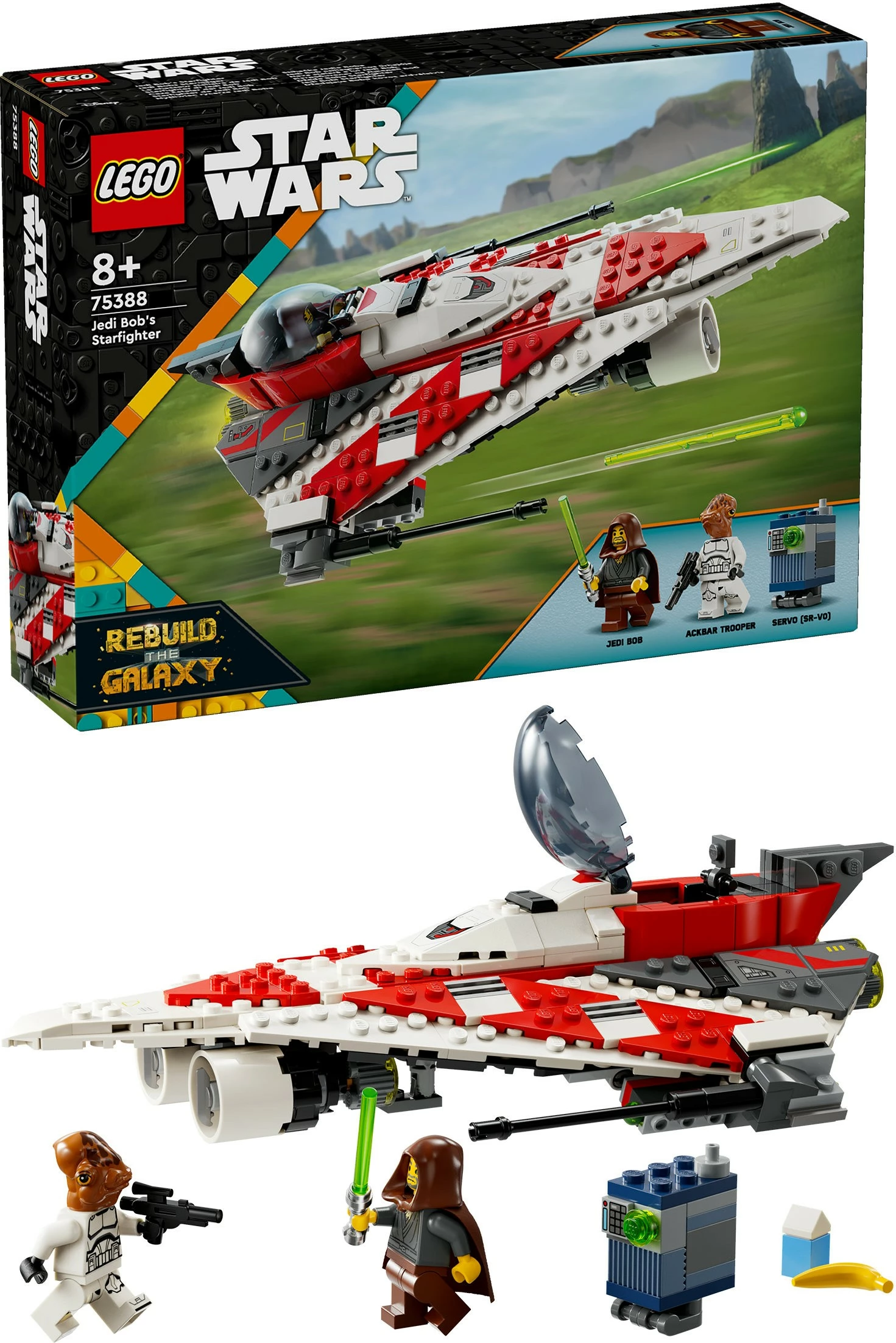 Set gradnje Jedi Bob's Starfighter, LEGO, 305 kosov, večbarven