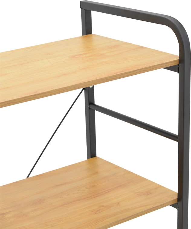 Raft s talnim Depo, črn-leseni MDF, 60x40x120 cm