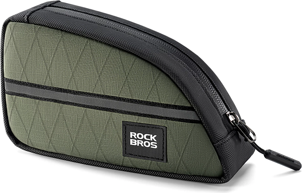 Trikotna torbica za okvir kolesa, 0,8 L, zelena, Rockbros 30120121004