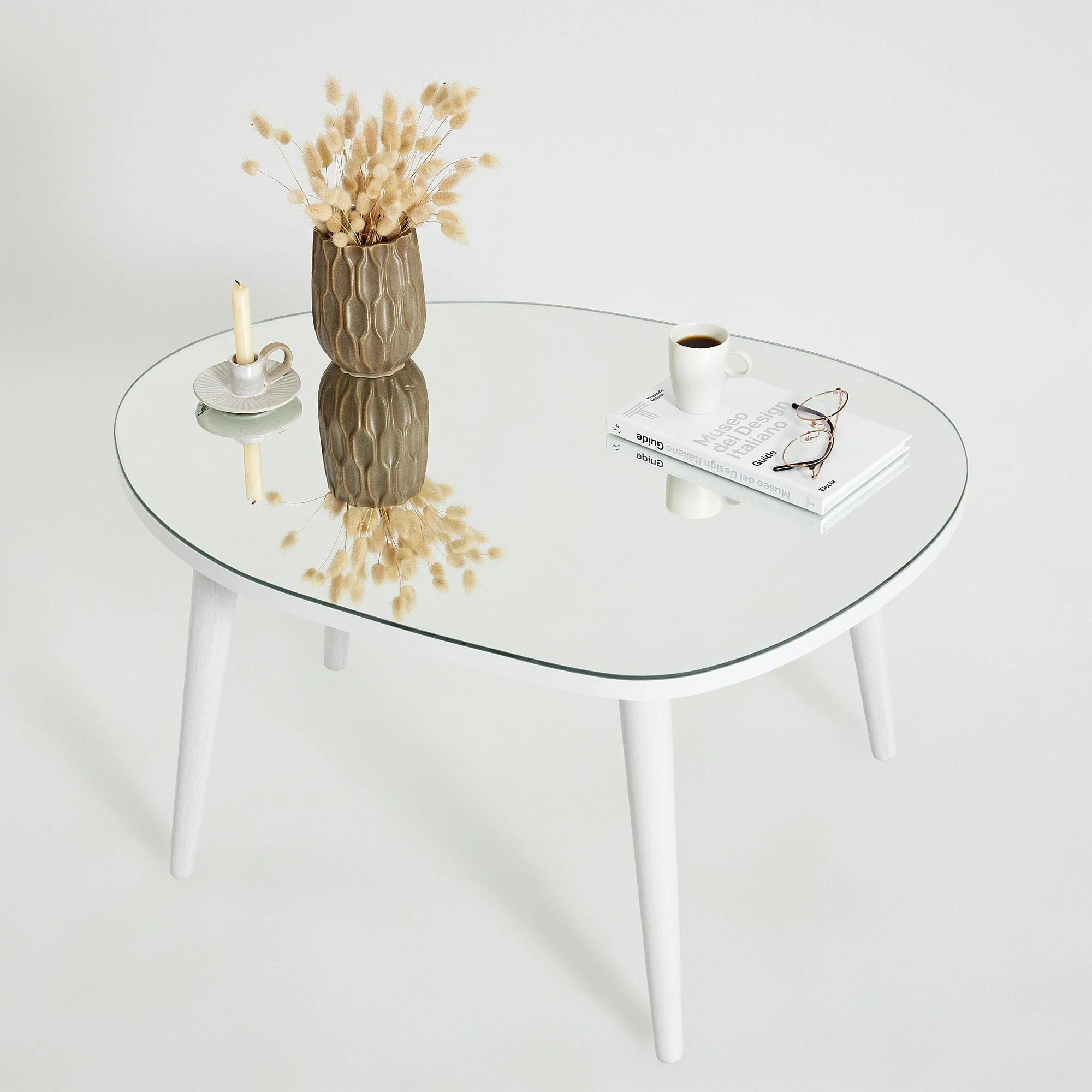 Klubska mizica Gusto, Hanah Home, bela