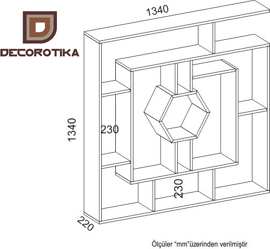 Raft za knjige Labrina, Hanah Home, bel