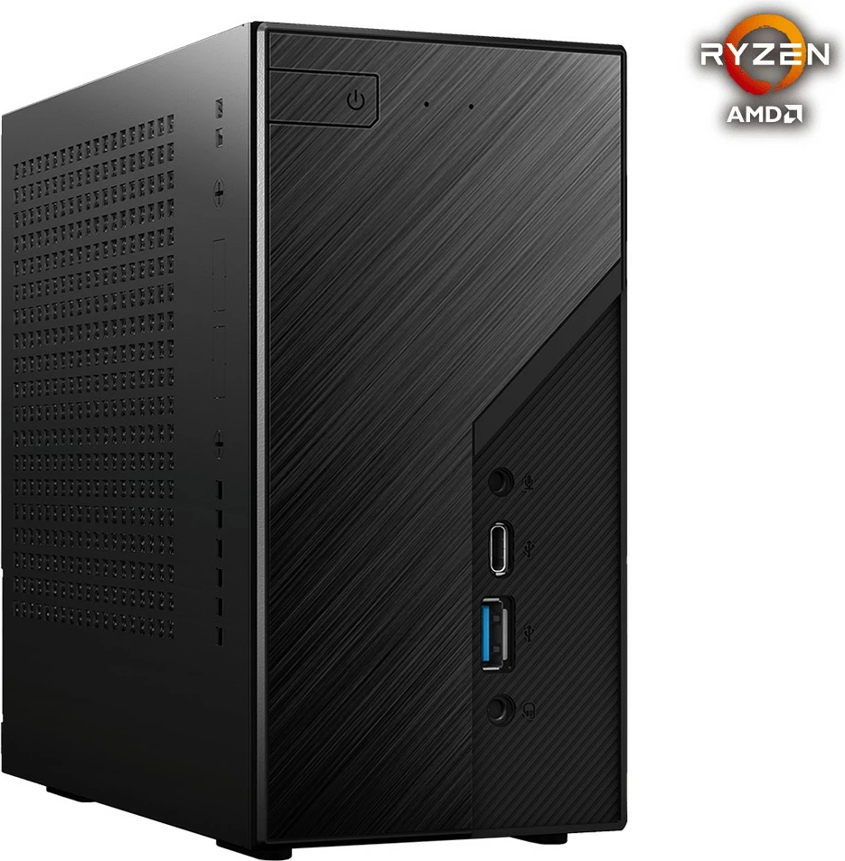 Ultra kompaktna mini kaseta PC ASRock DESKMINI X300, Socket AM4, DDR4, HDMI/DP/USB-C, črna