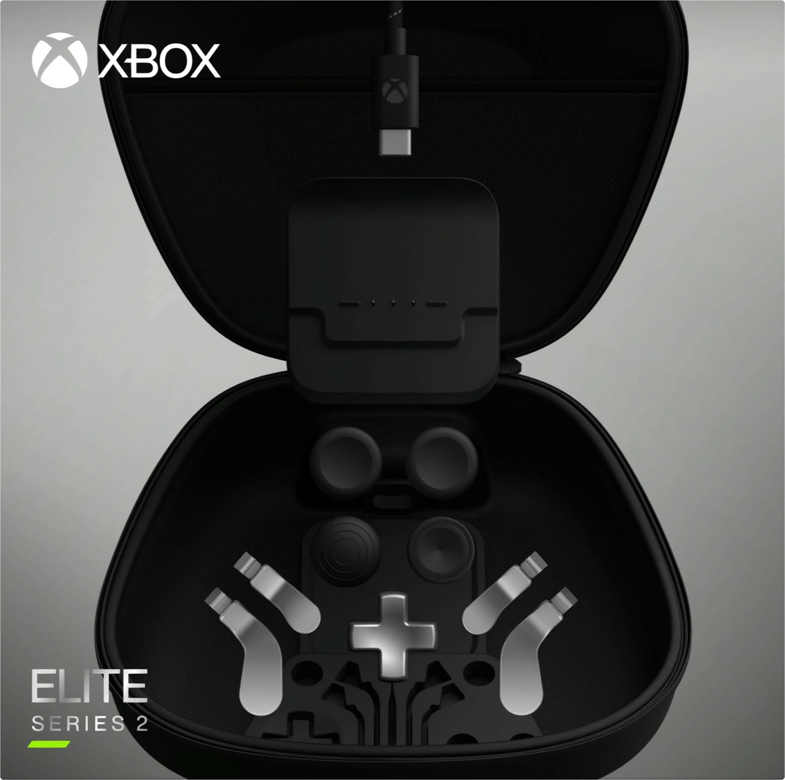 Premium brezžični kontroler za igre Xbox Elite Series 2, Microsoft, PC, Xbox One, črn, USB Type-C