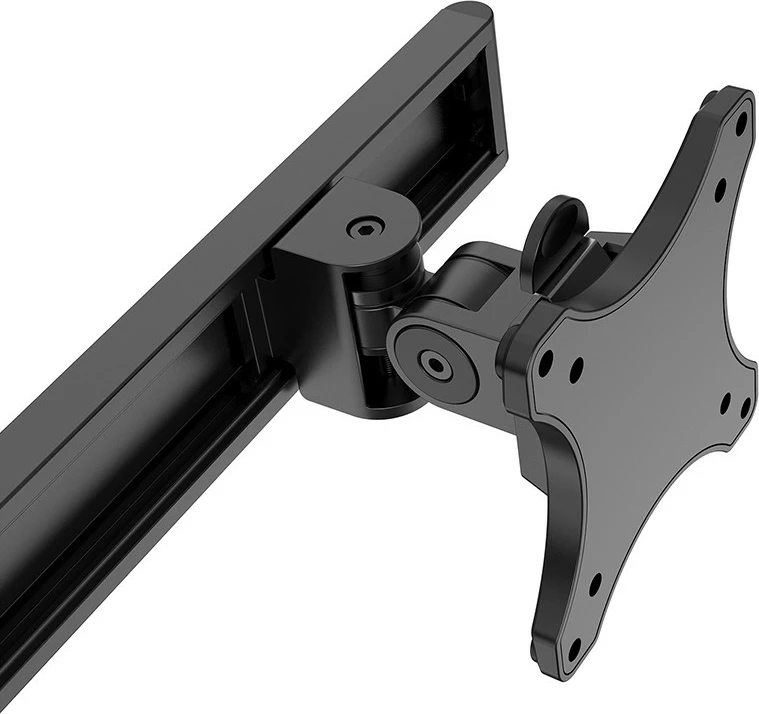 Kotični nosilec za monitor Neomounts DS75S-950BL2, s sponko/spremljevalnim prebojem, 8 kg, 17"-32", črn