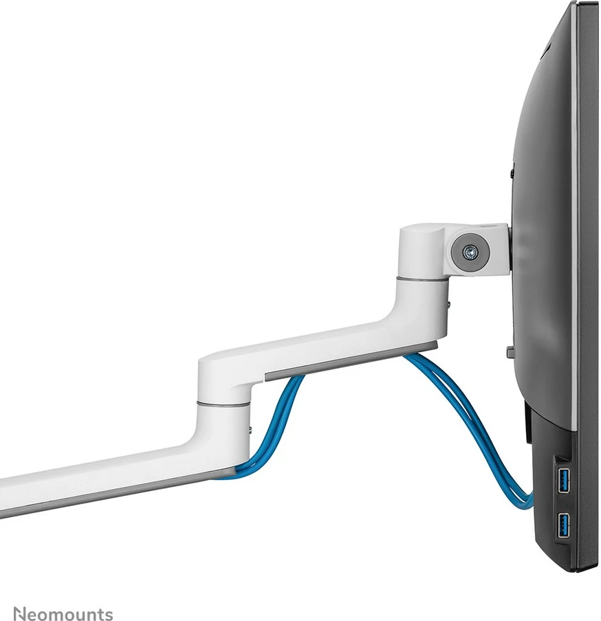 Nosilec za monitor 17–27", nosilnost 8 kg, VESA 100x100, bel — Neomounts DS60-425WH1