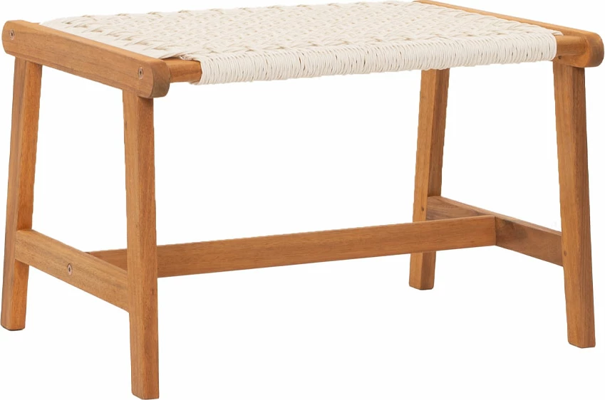 Stol Mesh, bel - naraven, 57x41x35,5