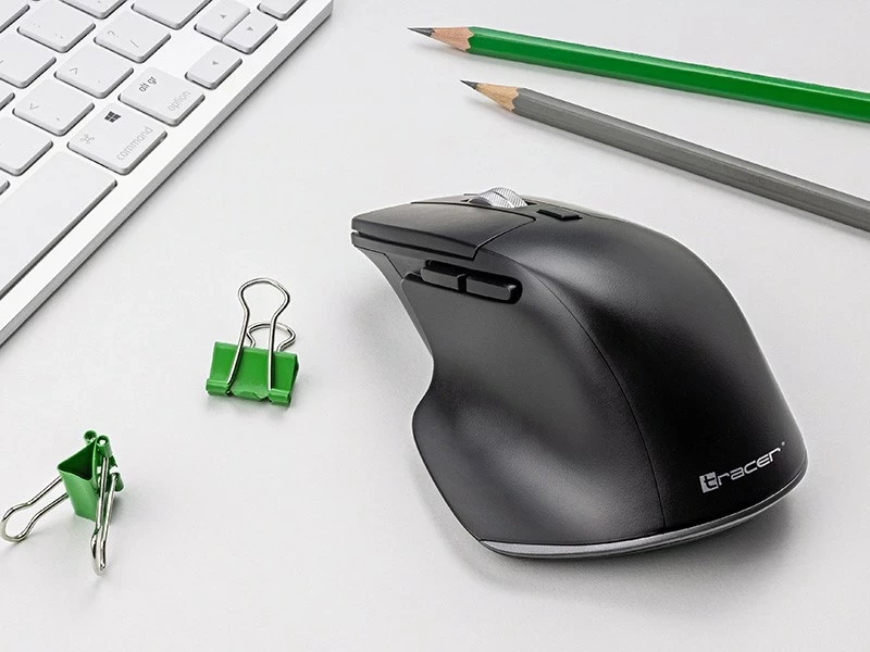 Brezžični tihi miška Tracer SLICK RF 2.4GHz, črn