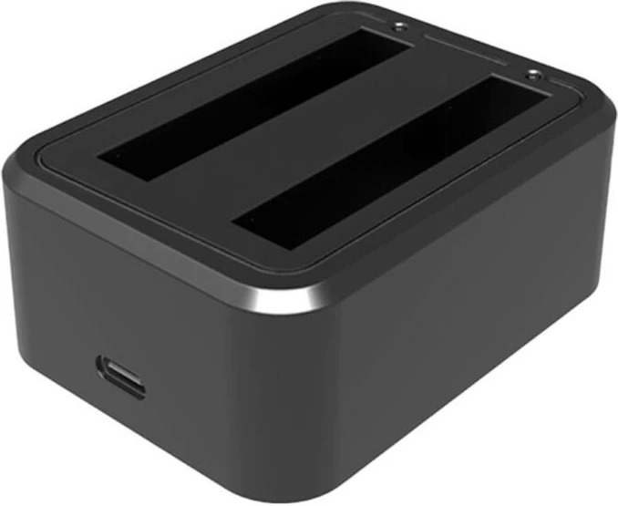 Polnilec USB za dve bateriji Puluz PU818 za Insta360 X3, črn