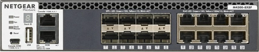 Upravljani switch NETGEAR M4300-8X8F, L3, 10G Ethernet, za montažo v rack