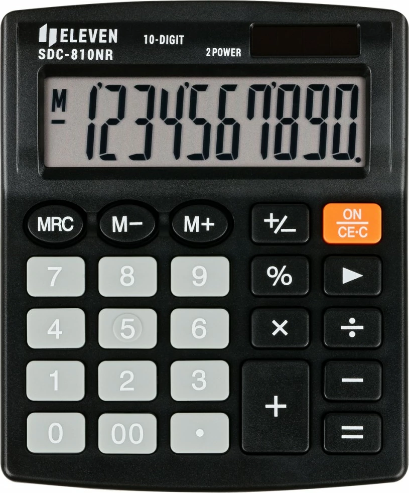 Kalkulator, ELEVEN SDC-810NR, 10 števk, črn