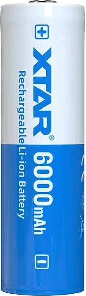 Polnilna litij-ionska baterija 21700, 6000 mAh, 3,6 V, XTAR, 1 kos
